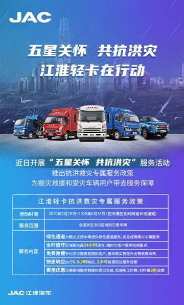 中国商用汽车网|江淮轻卡闻“汛”而动风雨中彰显企业担当