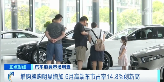 央视|高端车市场占有率创历史新高 有门店销量暴增22%